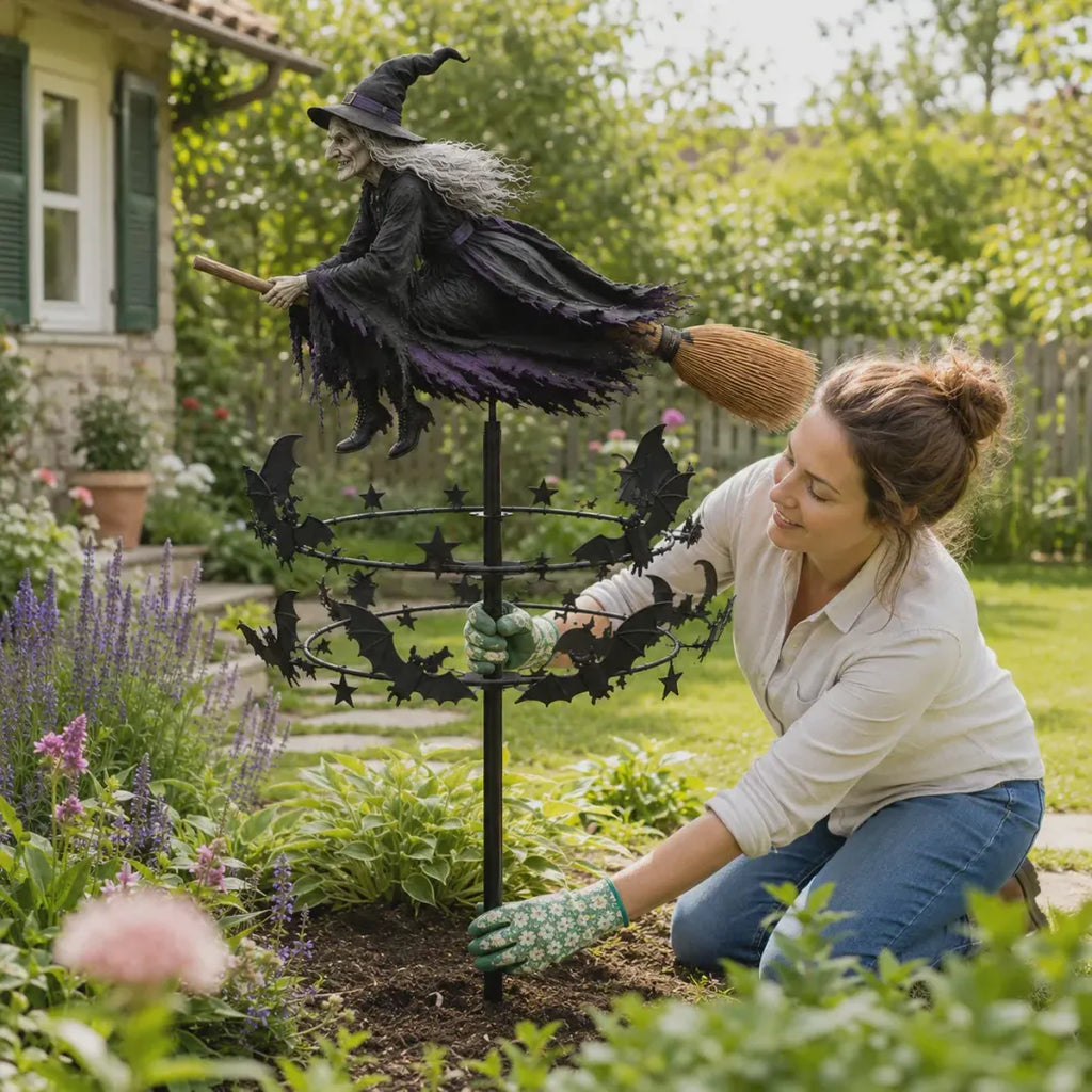 🔥Halloween Early Bird Offer: 50% off🧙‍♀️ The Enchanted Witch Garden Wind Spinner