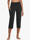 MONCEAU Women's 21" Capri Pants with Pockets, High Waist – Tummy Control Yoga Leggings for Summer Workout