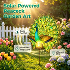 🔥 Last Day 50% OFF 🦚 Animated Solar Peacock Garden Sculpture
