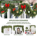 🎅🎄 Artificial Cedar Garland🌿Green Pine Garland for Table, Mantel, Wall – Perfect for Indoor & Outdoor Christmas Decorations