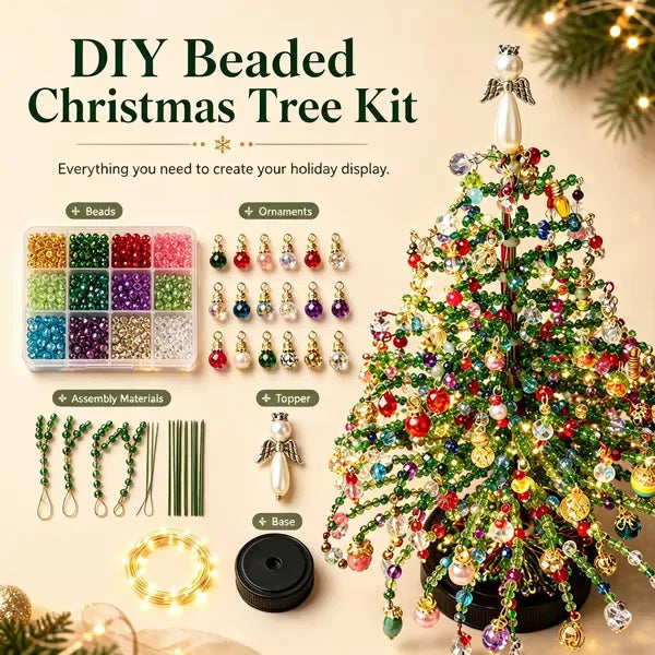 🎄✨ DIY Beaded Christmas Tree Kit – 🎅Create Your Own Sparkling Holiday Decoration(📦Buy 3 Free Shipping)