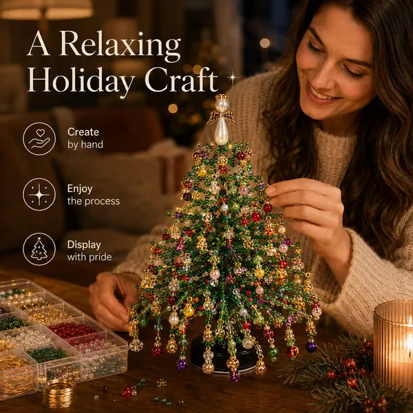 🎄✨ DIY Beaded Christmas Tree Kit – 🎅Create Your Own Sparkling Holiday Decoration(📦Buy 3 Free Shipping)