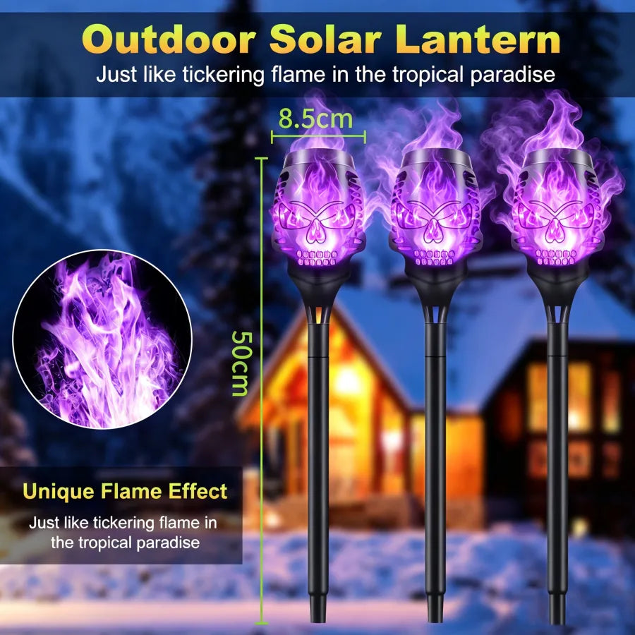 🔥Halloween Early Bird Special Sale 55% OFF🔥Halloween Solar Skull Flame Lights💀