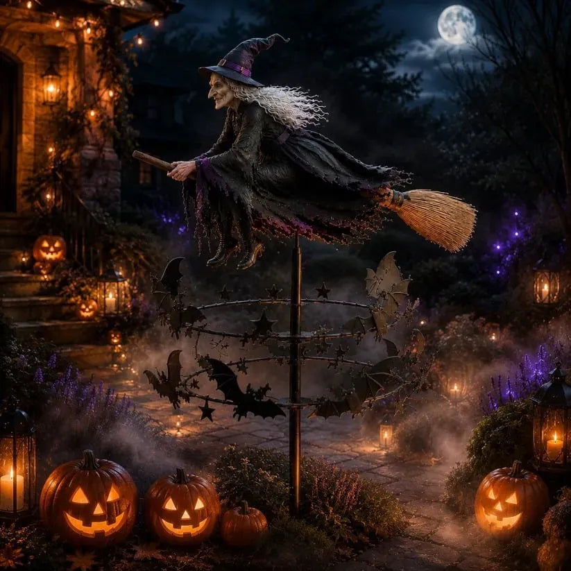 🔥Halloween Early Bird Offer: 50% off🧙‍♀️ The Enchanted Witch Garden Wind Spinner