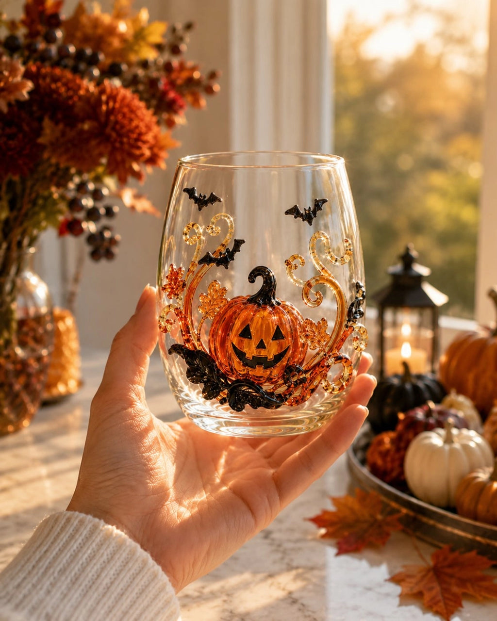 🔥 LAST DAY 40% OFF - 🎃 3D Halloween Glass Cups | Perfect for Parties & Cozy Fall Home Bars