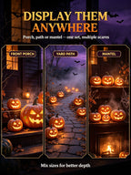 🎃5 Spooky Pumpkin Lights Halloween Decor Set