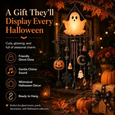 👻 Haunted Glow Ghost Wind Chime