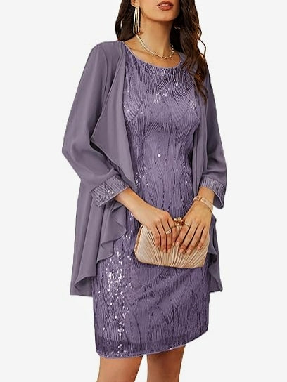 Women's Sequin Dress Two Piece Dress