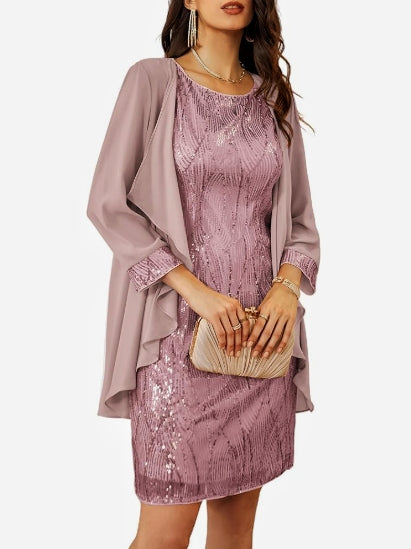 Women's Sequin Dress Two Piece Dress