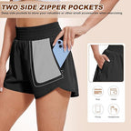 🛍️5 Pack Womens Athletic Shorts with Zipper Pockets