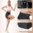 🛍️5 Pack Womens Athletic Shorts with Zipper Pockets