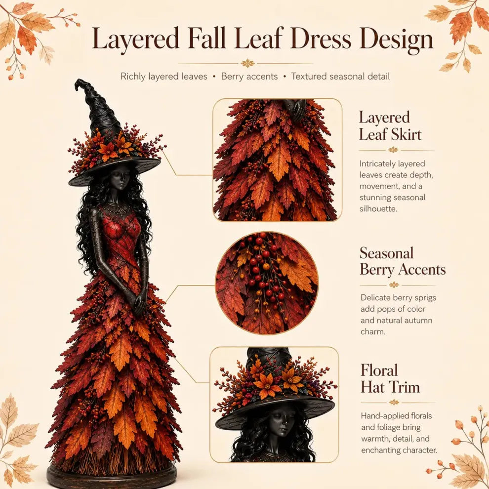 🔥LAST DAY 50% OFF - 🧙‍♀️Enchanted Autumn Witch Figurine