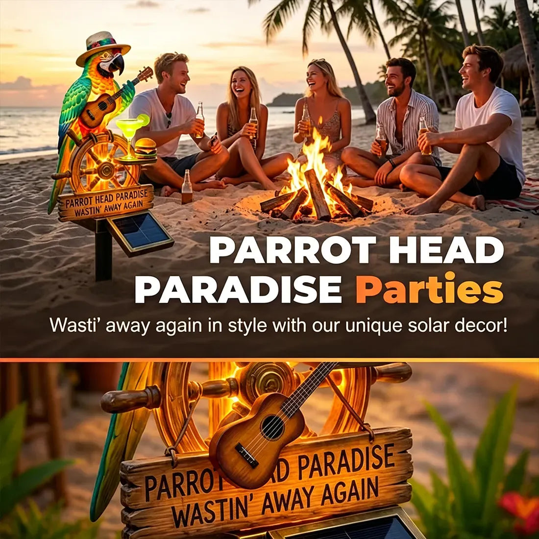 🔥Last Day 70% OFF🔥🌴 PARROT GUITAR SOLAR GARDEN LIGHT