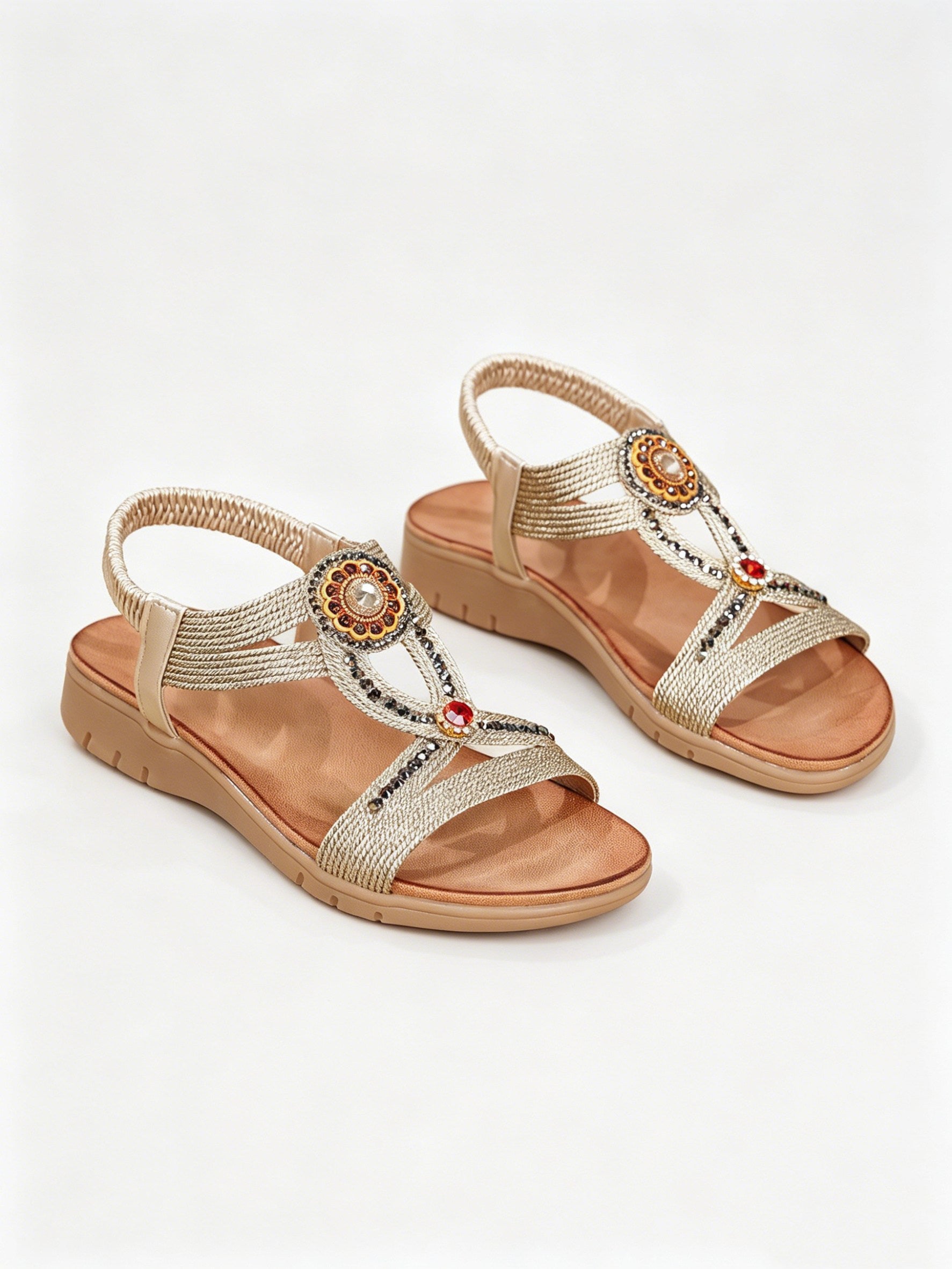 New Bohemian Style Plus Size Comfortable Flat Sandals for Women