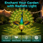 🔥 Last Day 50% OFF 🦚 Animated Solar Peacock Garden Sculpture