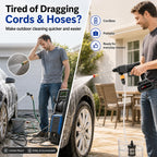 Cordless Pressure Washer Kit – Portable Cleaning for Cars, Patios & More