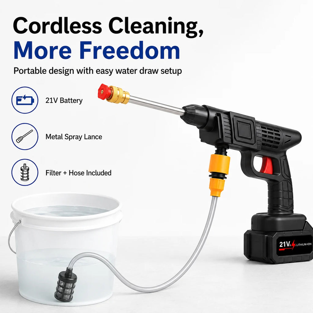 Cordless Pressure Washer Kit – Portable Cleaning for Cars, Patios & More