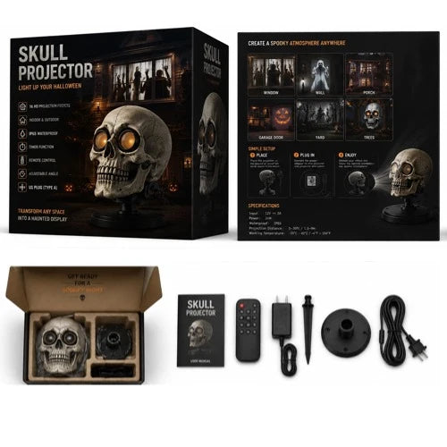 💀Smart Halloween Skull Projector