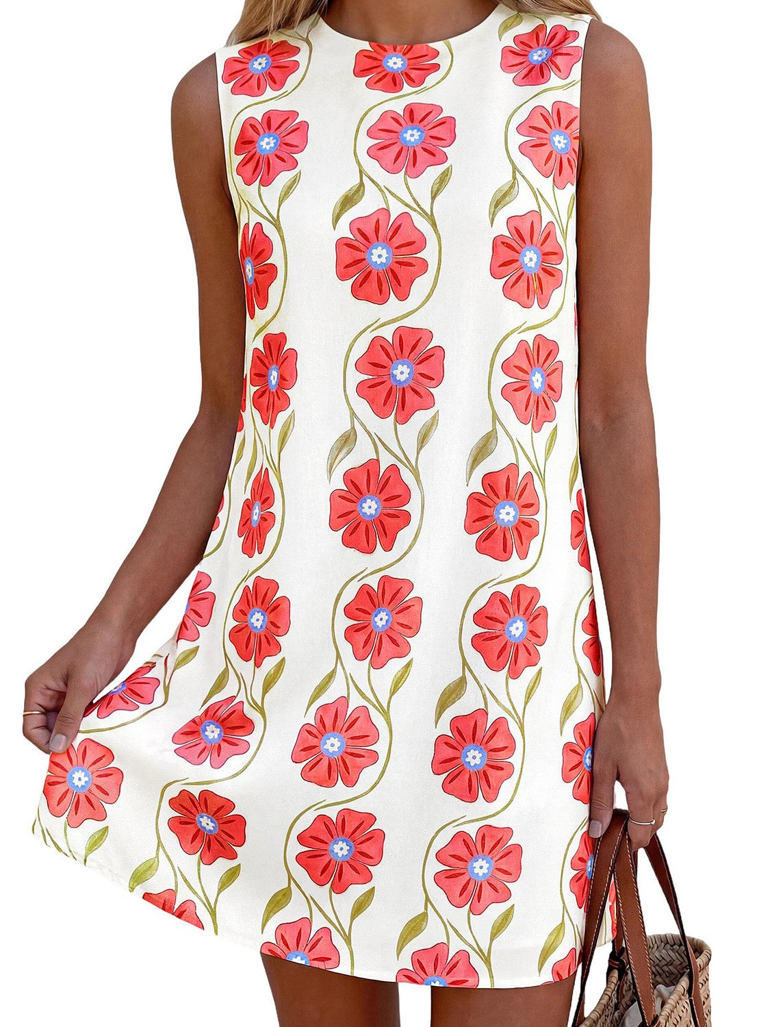 Sundresses for Women 2026 Summer Elegant Floral A Line Short Party Dress Beach Vacation Clothes
