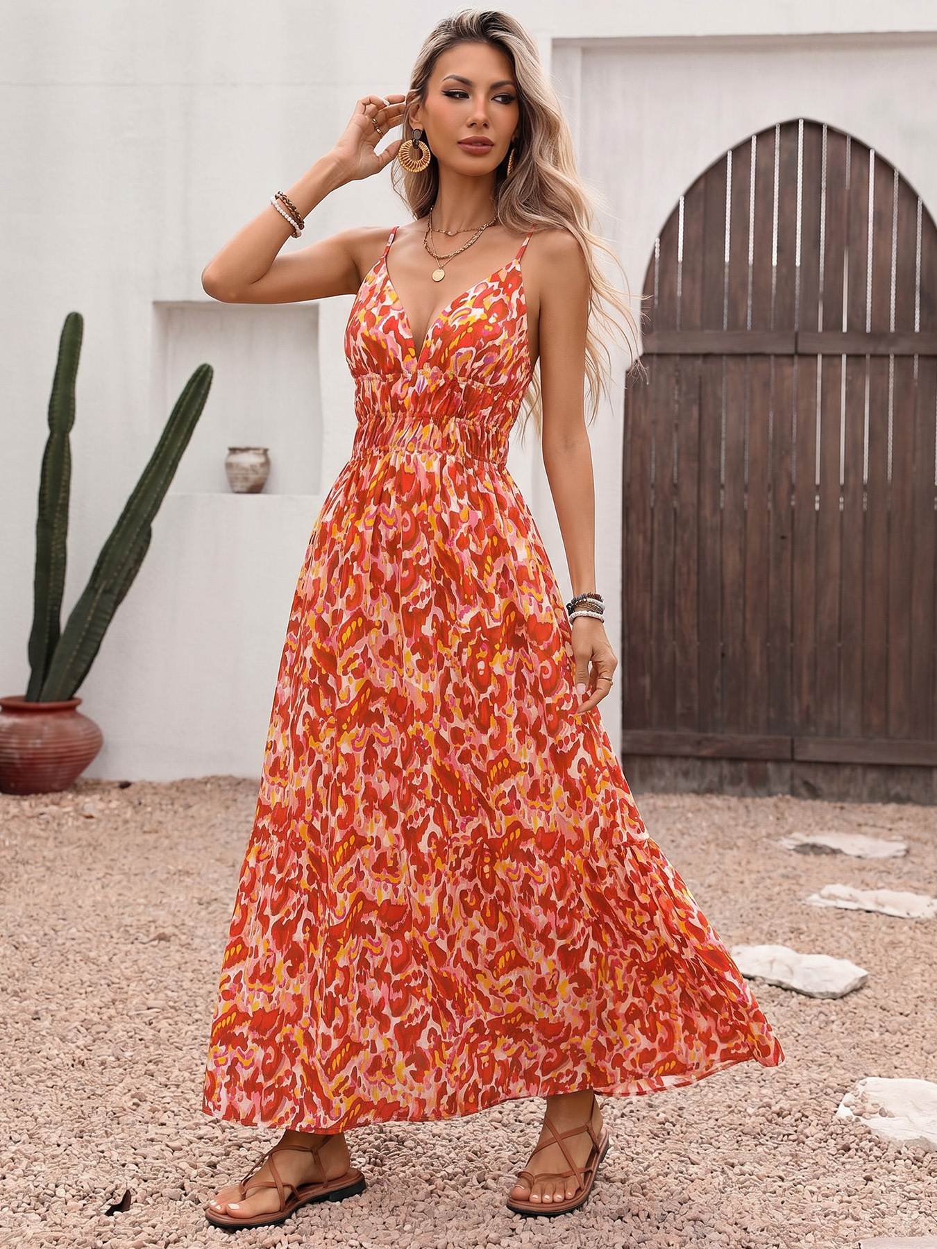New summer Bohemian resort style sundress