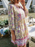 Spring/Summer Casual Bohemian Resort Style Floral Print Dress for Women