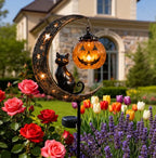 🐈Solar Black Cat Garden Stake Light 🎃 Create a Magical Halloween Glow