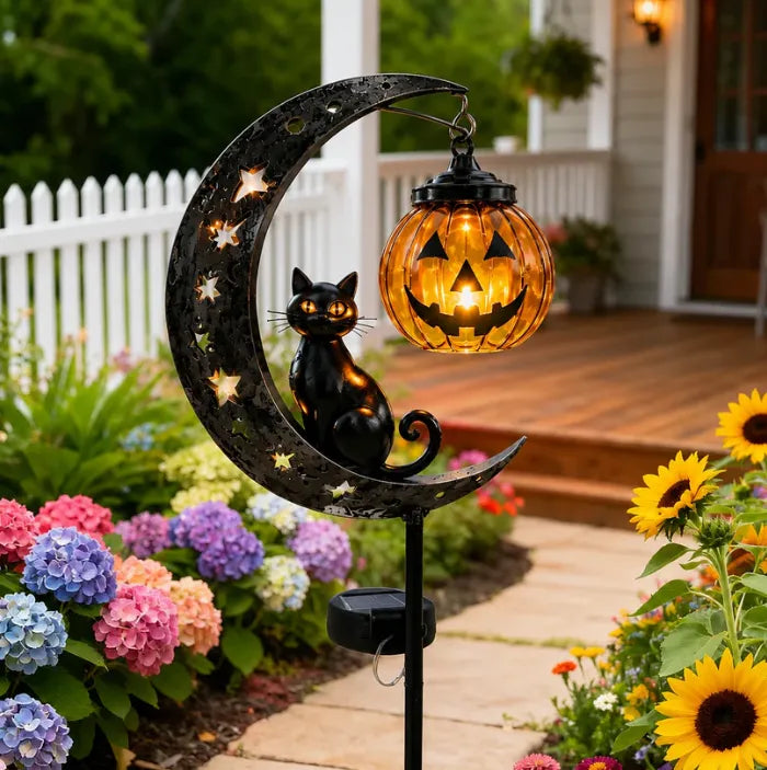 🐈Solar Black Cat Garden Stake Light 🎃 Create a Magical Halloween Glow