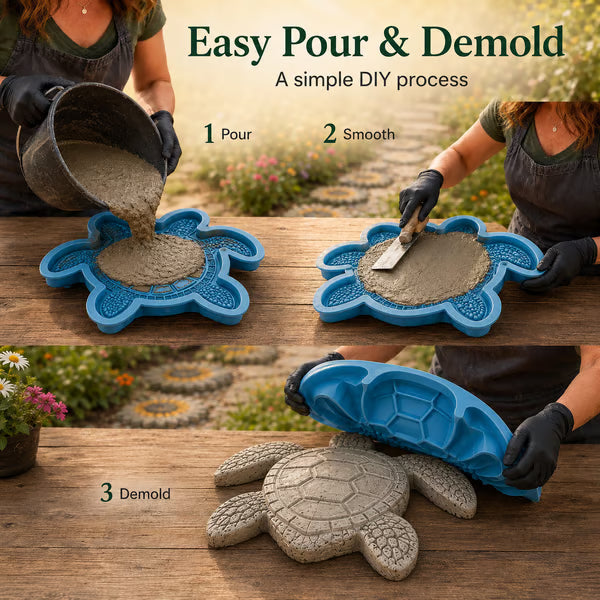 🔥LAST DAY 50% OFF - 🌊 Reusable Ocean Theme Garden Art Mold – Make Your Garden Truly One of a Kind
