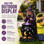 🪄Halloween Witch Glowing Cauldron Solar Light