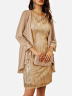 Women's Sequin Dress Two Piece Dress