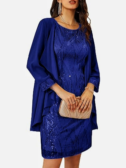 Women's Sequin Dress Two Piece Dress