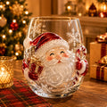 Magical Christmas 3D Glass Cup Collection – Santa, Reindeer, Snowman & Christmas Tree