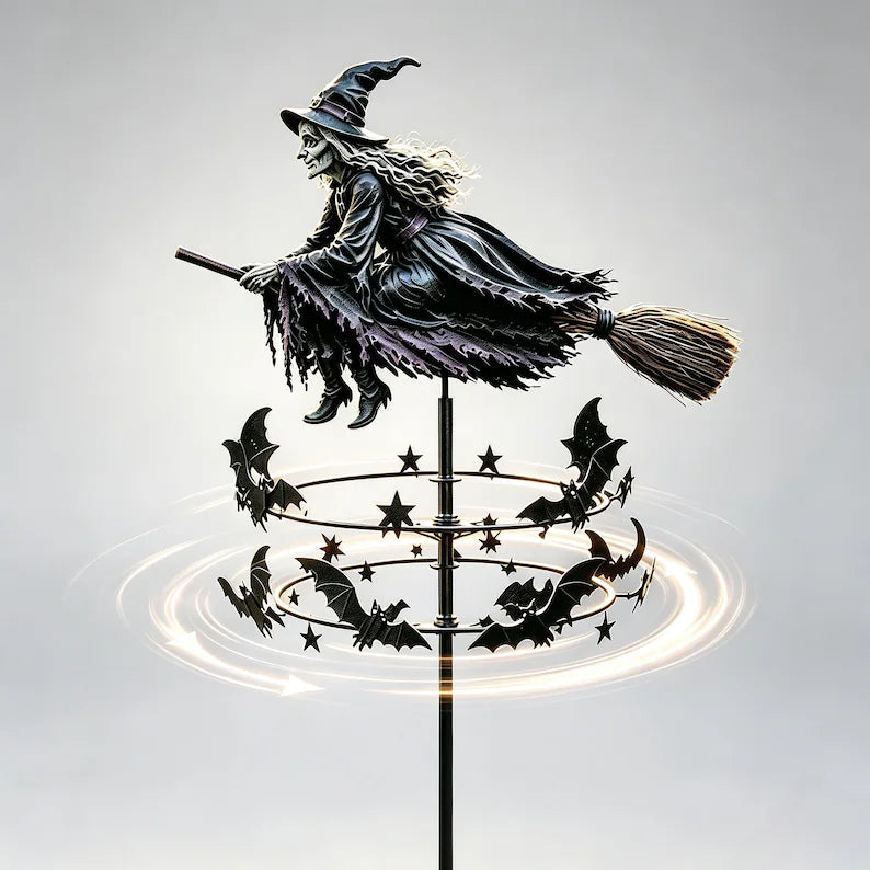 🔥Halloween Early Bird Offer: 50% off🧙‍♀️ The Enchanted Witch Garden Wind Spinner