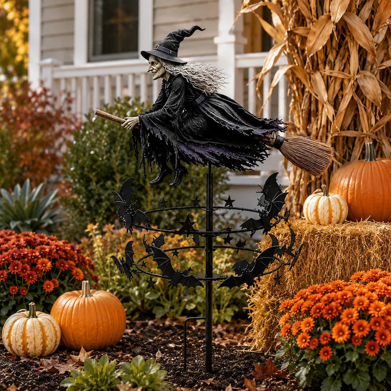 🔥Halloween Early Bird Offer: 50% off🧙‍♀️ The Enchanted Witch Garden Wind Spinner