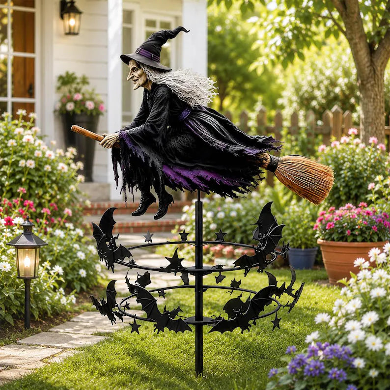 🔥Halloween Early Bird Offer: 50% off🧙‍♀️ The Enchanted Witch Garden Wind Spinner