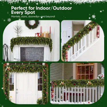 🏆2026 HOT SALE💥 Pre-lit Christmas Cedar Garland