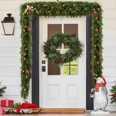 🏆2026 HOT SALE💥 Pre-lit Christmas Cedar Garland