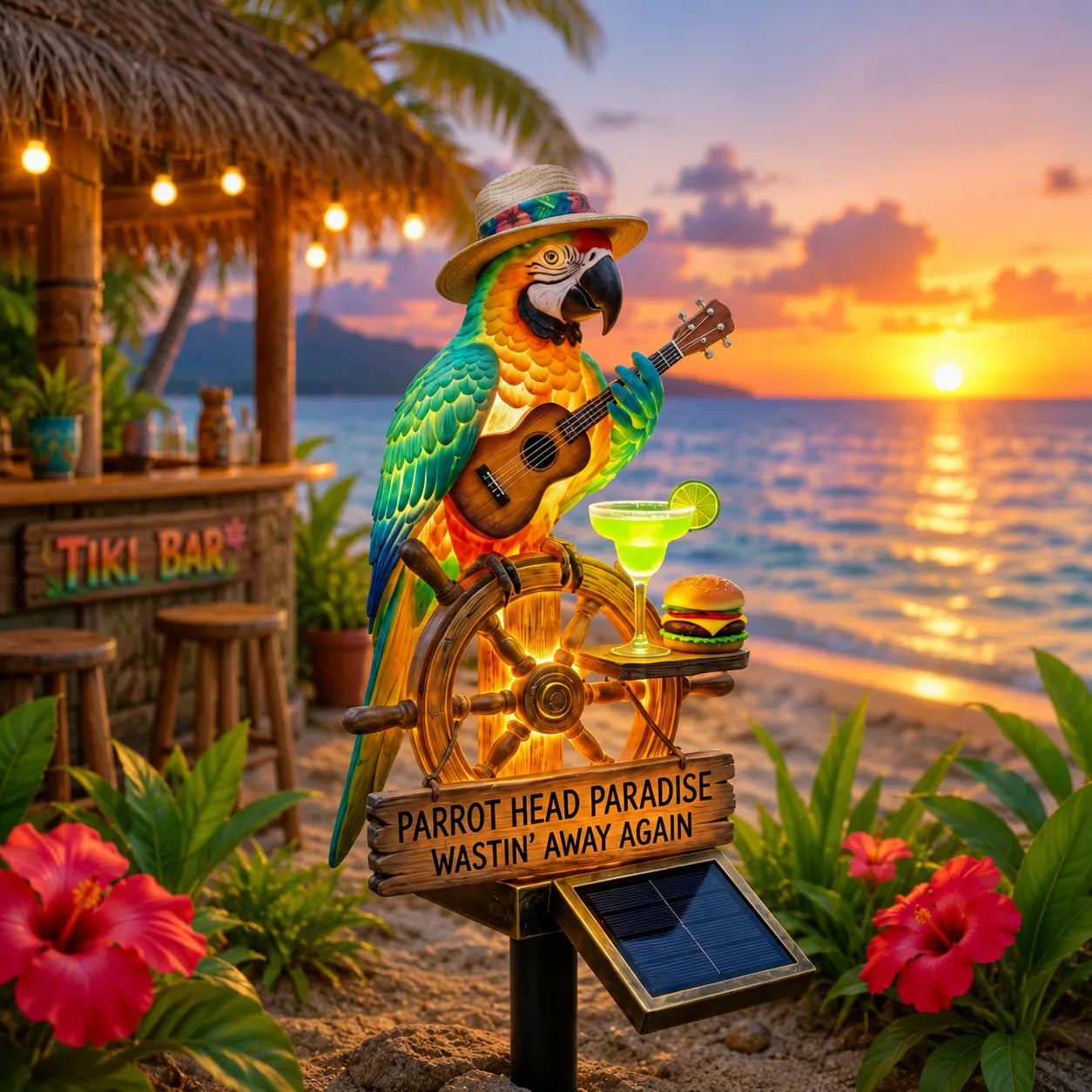 🔥Last Day 70% OFF🔥🌴 PARROT GUITAR SOLAR GARDEN LIGHT